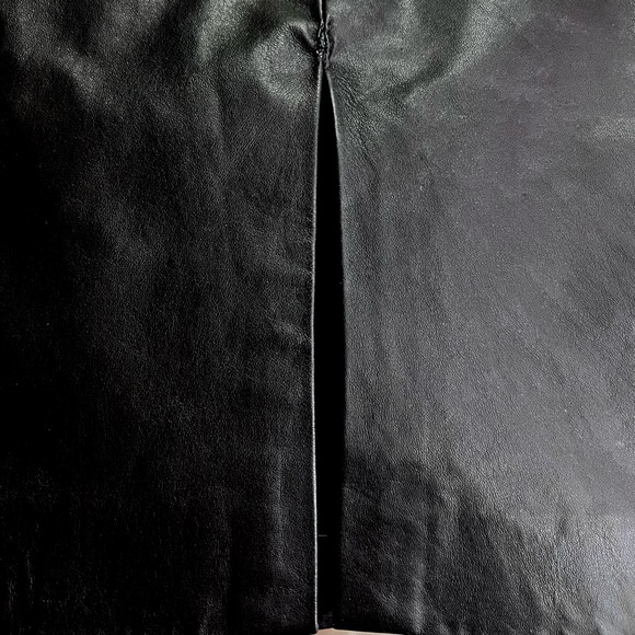 ⭐️ WEST BAY Black 90s LEATHER Pencil Midi Skirt Women’s Medium - Picture 4 of 10